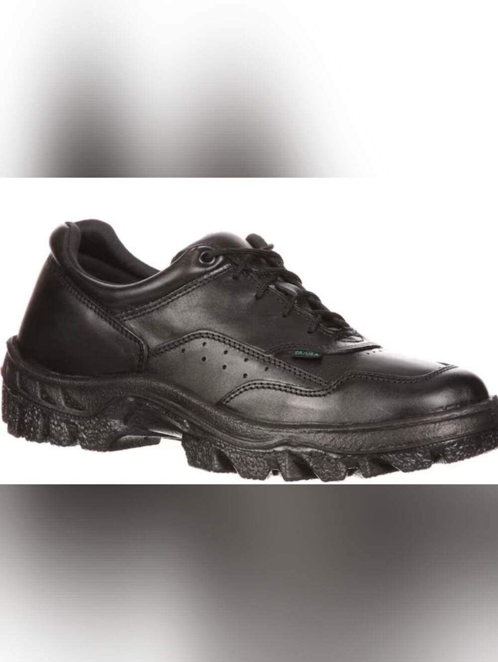 Rocky Men's Black Leather Utility Trainer - Comfortable Work Shoe